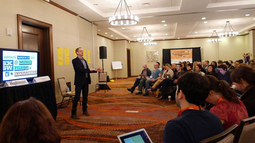 Jim leading a "Core Conversation" group at SXSW Interactive