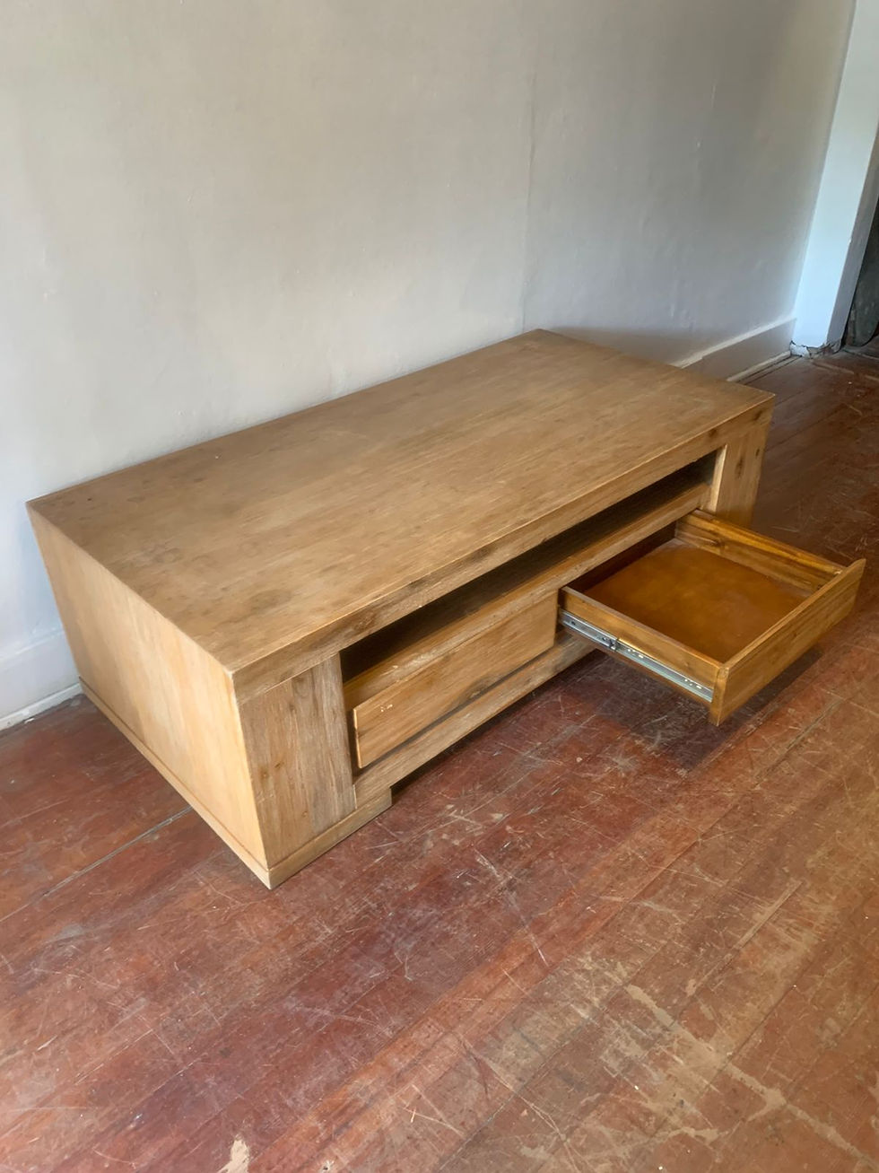 Thumbnail: Acacia Light Wood Coffee Table with drawers (Coricraft)