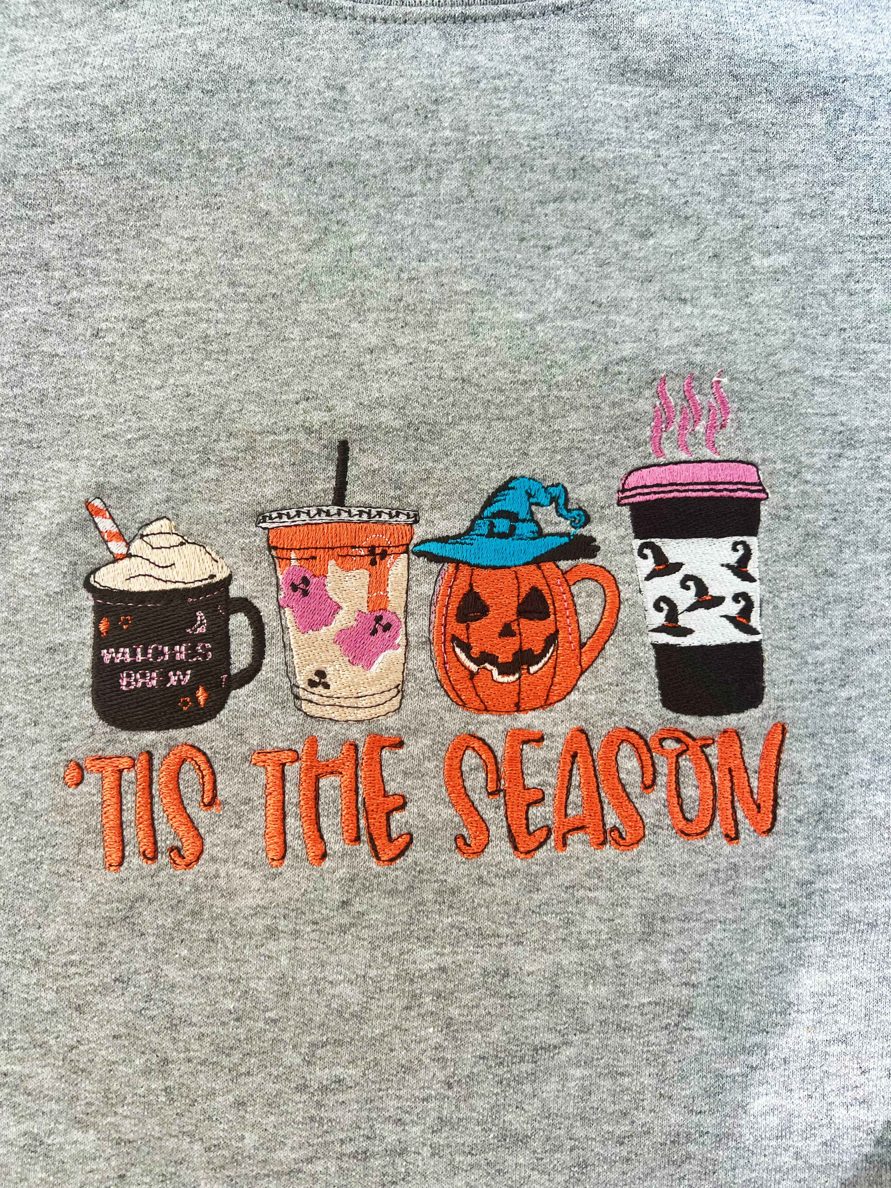 'Tis The Season Pumpkin Embroidered Sweatshirt