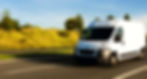 White van delivering goods on a motorway