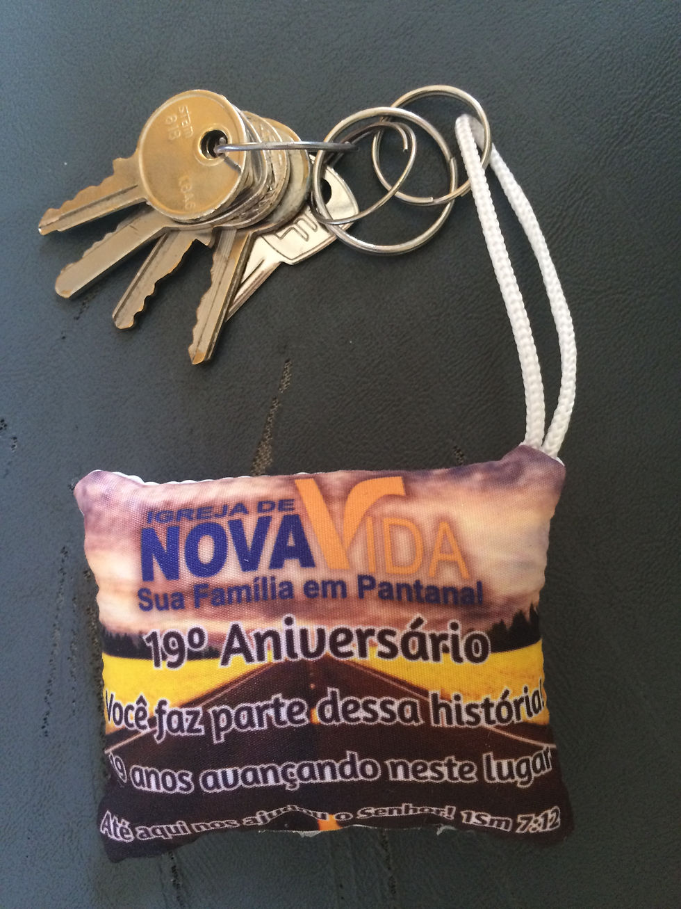 Lembrança dada aos membros no final do culto