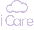 logo da marca escrita iCare e simbolo de uma nuvem