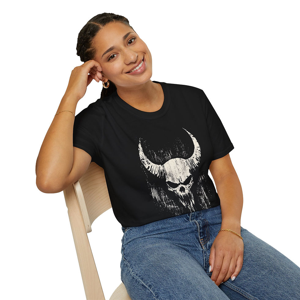 Thumbnail: Unisex Graphic T-Shirt - Demon Skull