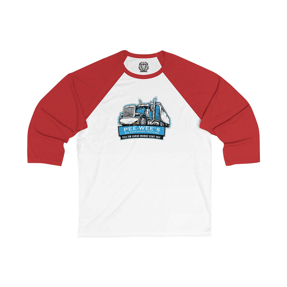Thumbnail: Large Marge Truck Pee-Wee's Big Adventure - Unisex 3\4 Sleeve Baseball Tee