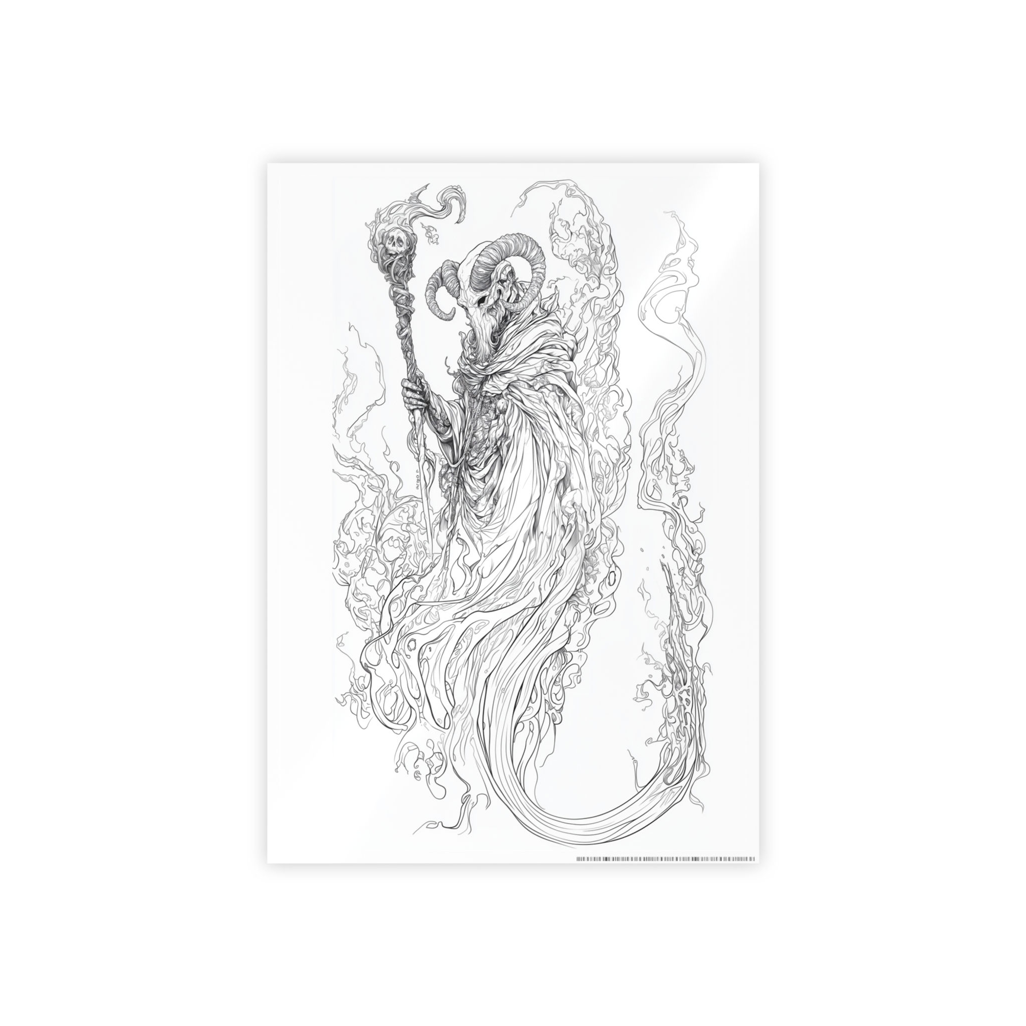 Large Format Coloring Book Page: Ronove