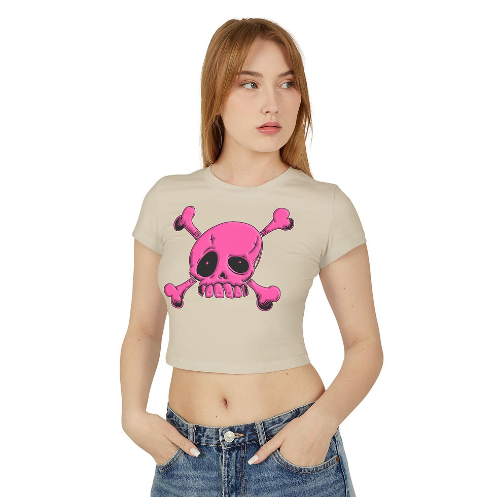 Thumbnail: Laf Skull Baby Tee for Women 