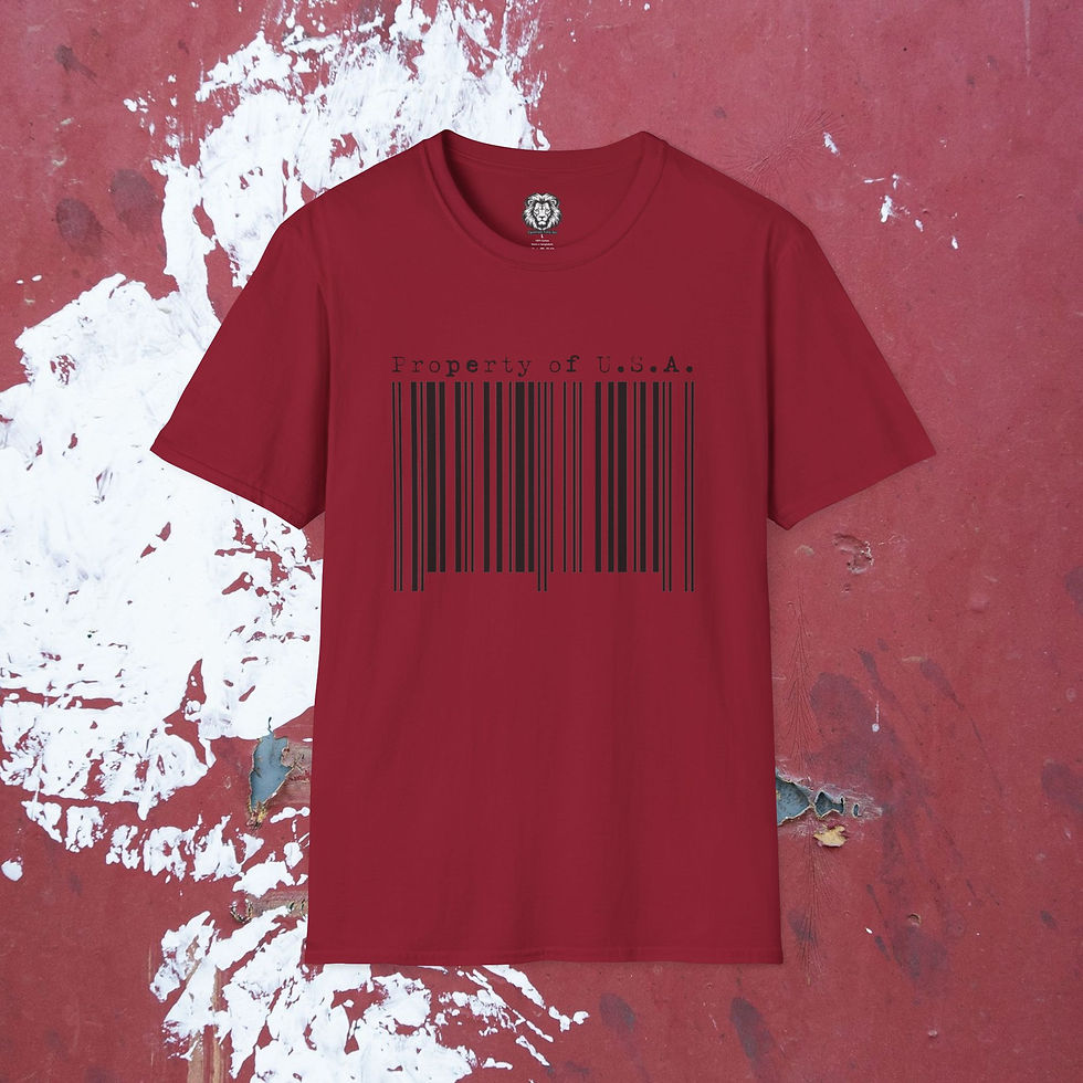 Thumbnail: American Made Barcode T-Shirt - Question Authority - Liberty & Freedom