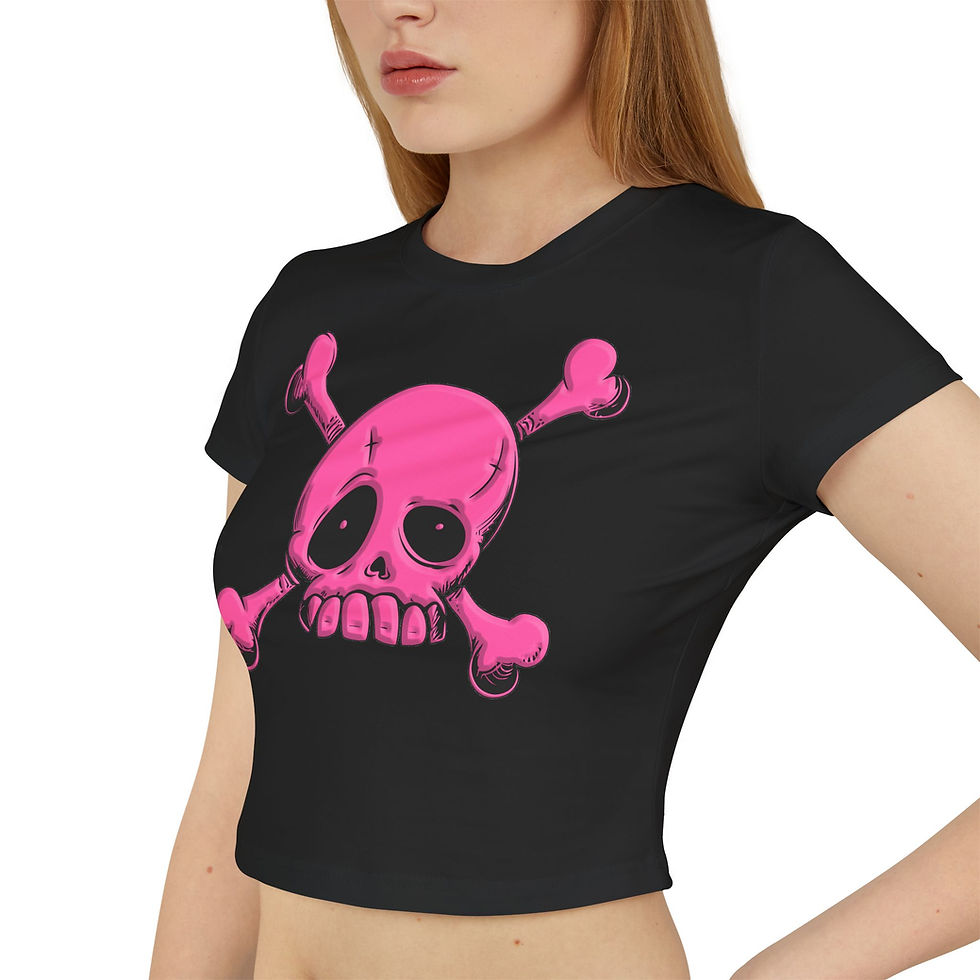 Thumbnail: Laf Skull Baby Tee for Women 