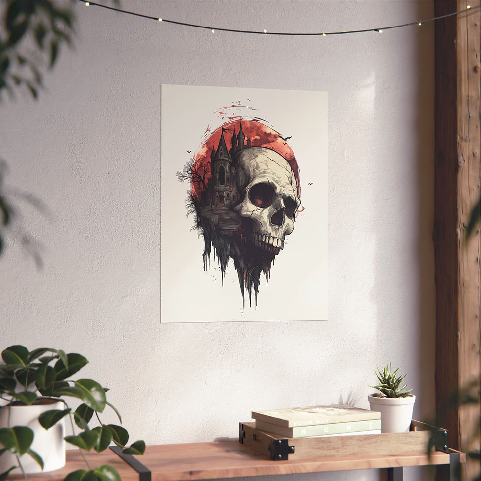 Thumbnail: Upstream Lion: Castle of the Skull -  Art Print