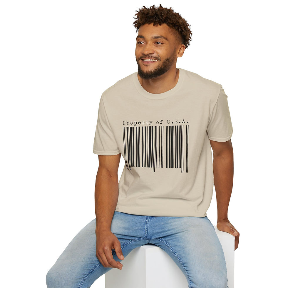 Thumbnail: American Made Barcode T-Shirt - Question Authority - Liberty & Freedom