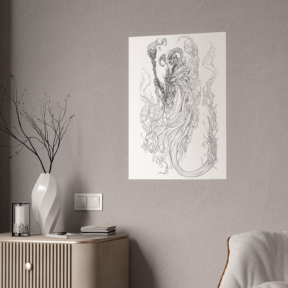 Thumbnail: Large Format Coloring Book Page: Ronove