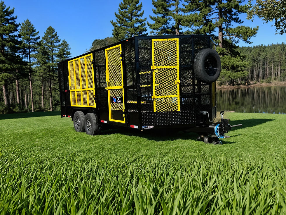 Thumbnail: 16 ft yard dawg pro trailer curb side view