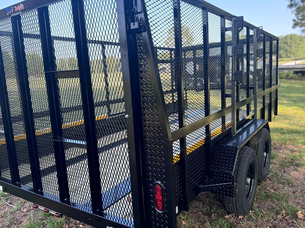 Thumbnail: 16 ft landscape trailer passenger side rear corner