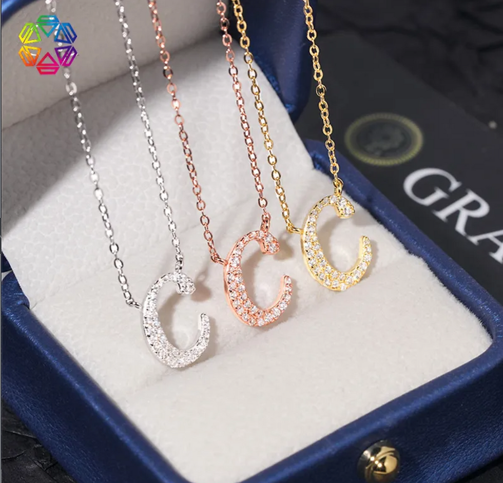 Thumbnail: Letter Moissanite Necklace