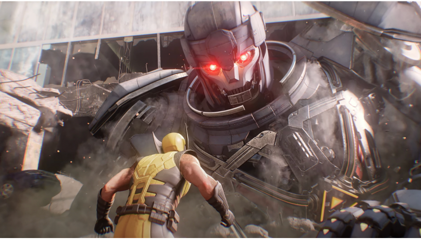Sentinel and Wolverine game design revealed at State of Play. (Image Credit: GamesRadar)In terms of character designs, the final one revealed was Wolverine himself in his bright yellow suit. In the reveal trailer in 2021, no actual gameplay was shown, and the suit was absent, featuring Logan in a plaid shirt and 10-gallon hat.
