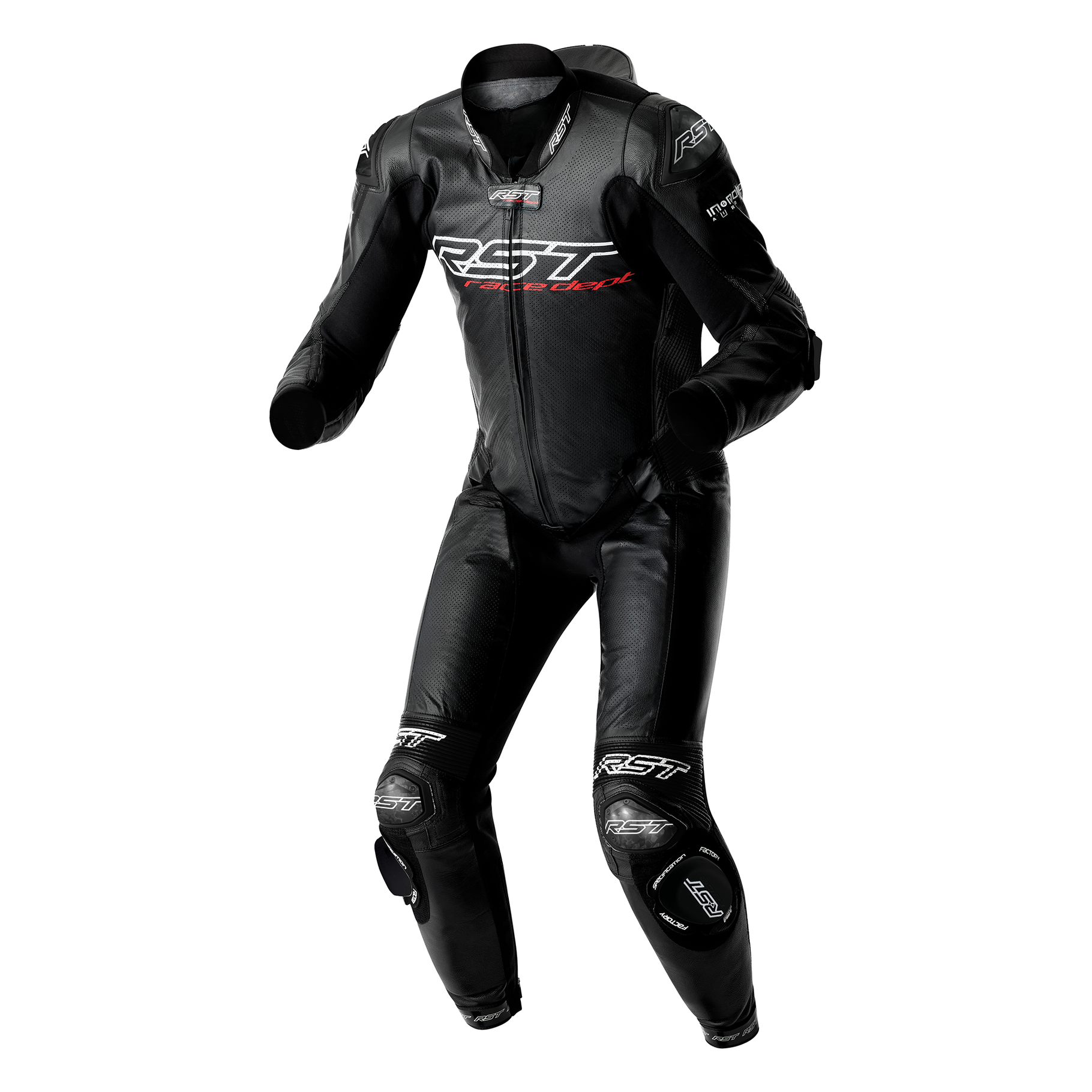RST Race Dept V4.2 D3O Airbag Leather Suit - Black