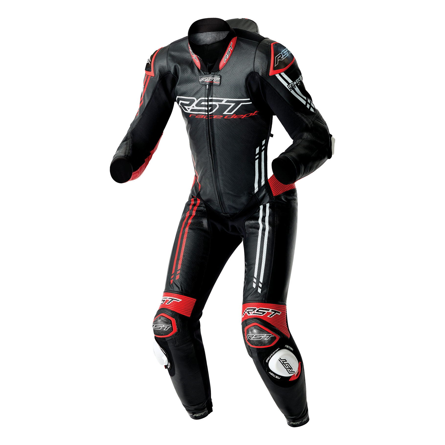 RST Race Dept V4.2 D3O Airbag Leather Suit - Red