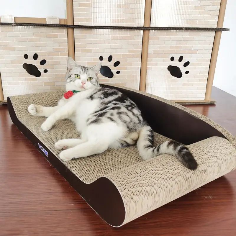 Thumbnail: Modern Minimalist Cat Scratcher Pad – Paper Cat Toy, Bed, and Sofa Scratcher