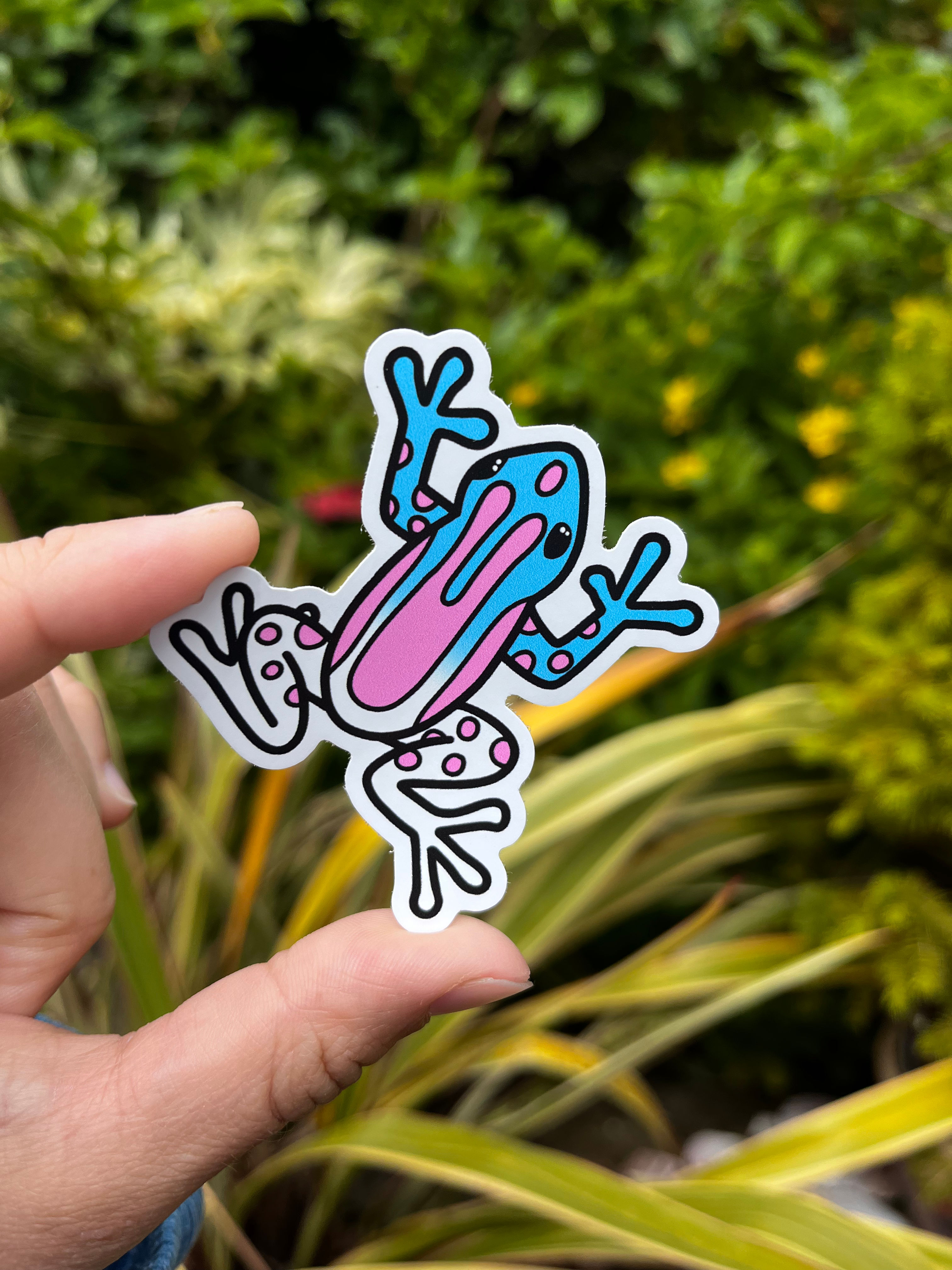 Transgender Frog Sticker