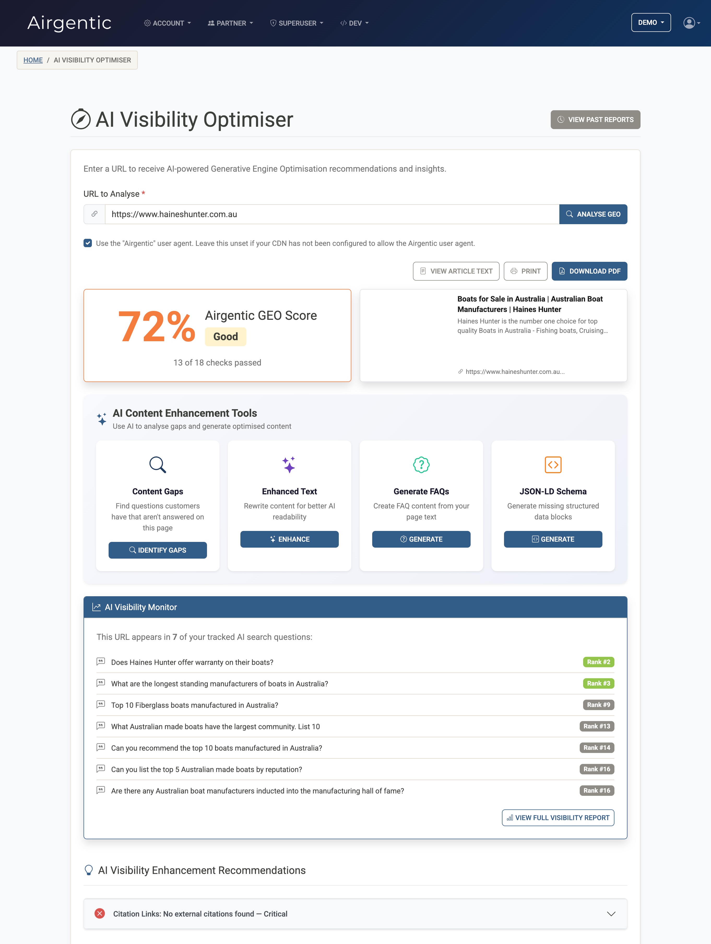 AI Visibility Optimiser