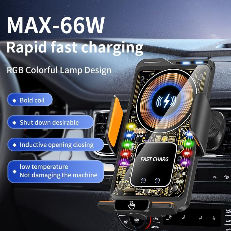 Car Charger, 15W Fast Auto-Clamping, 6 Pcs