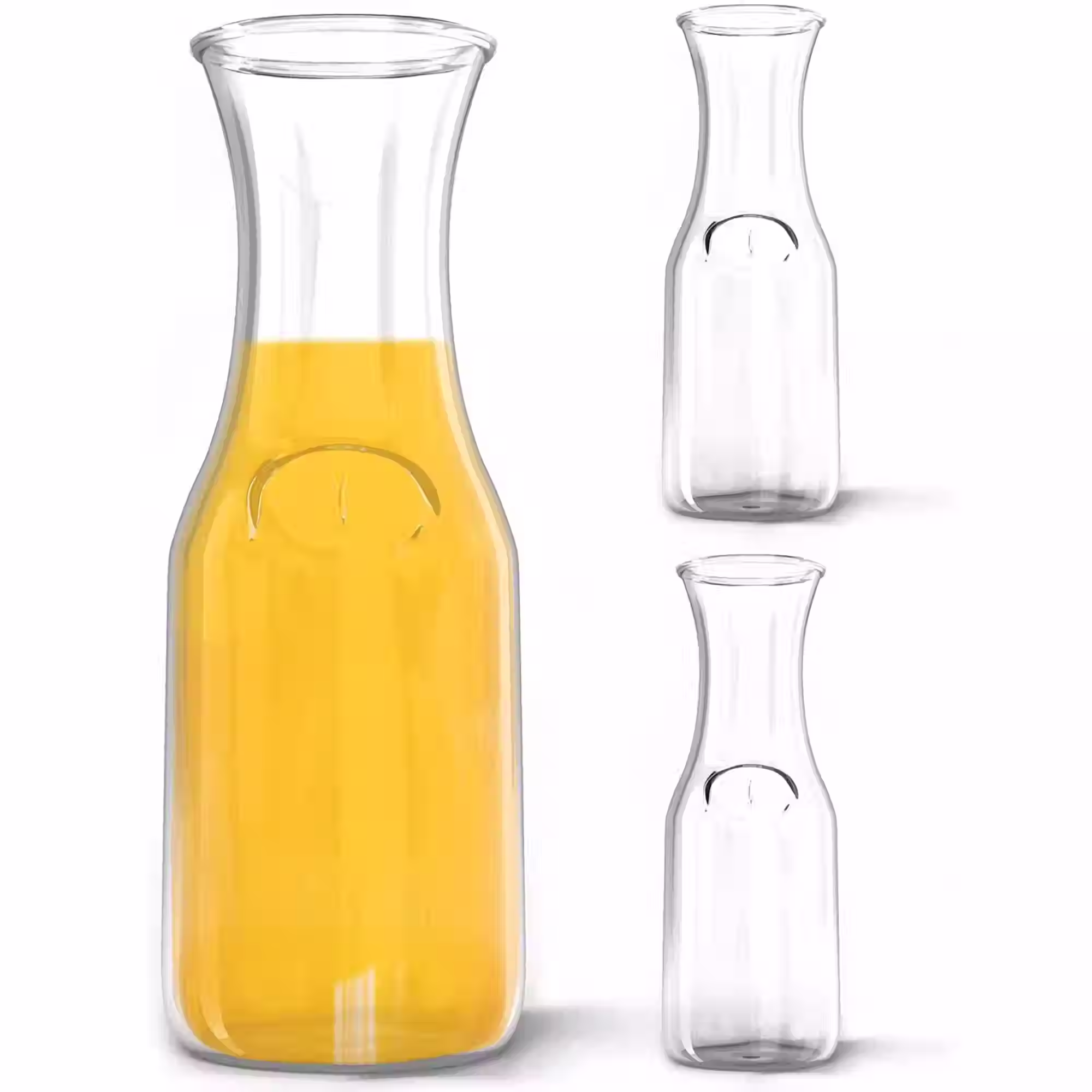 2 Pcs Glass Carafe  Set with Lids, 6 Sets