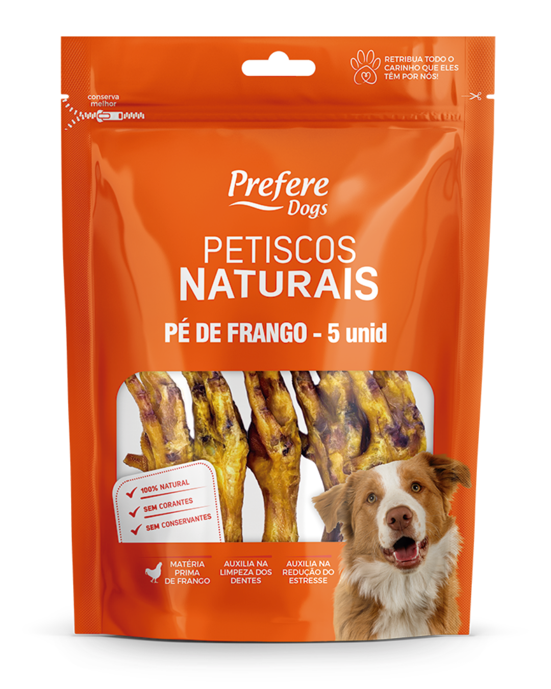 PREFERE PETISCOS NATURAIS PÉ DE FRANGO 5 UN