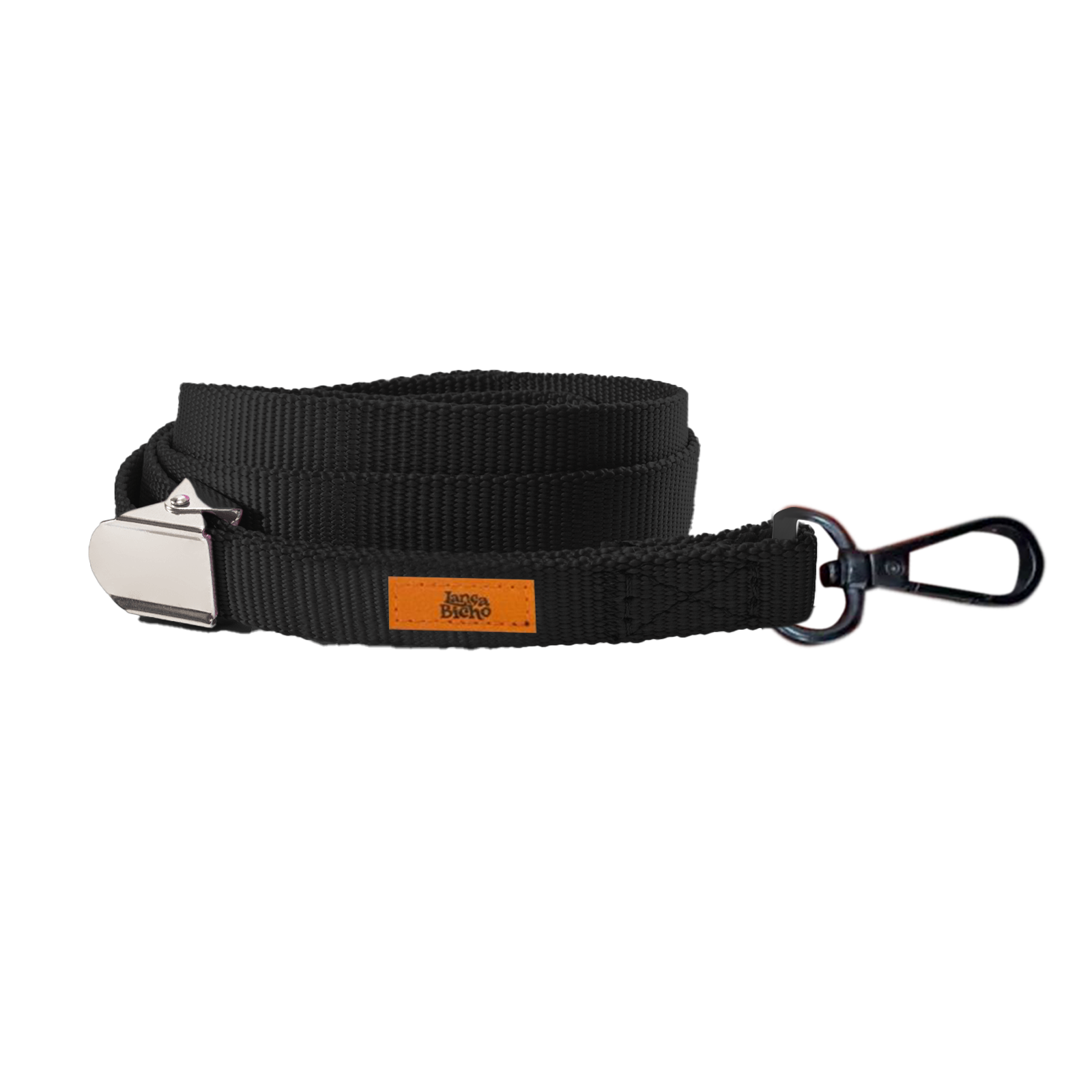 Guia Laranja 50cm Nylon Lanca Bicho