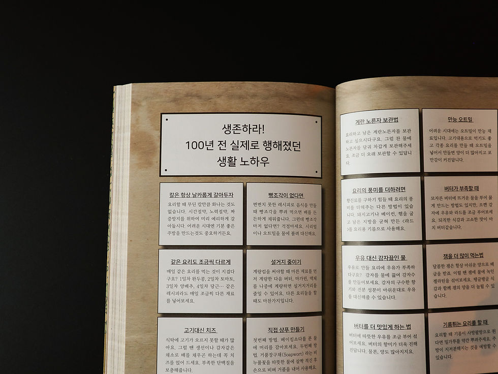 세계대공황 레시피북 : 100년 전 생활노하우