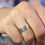 Thumbnail: Silver Rune Ring Band - Kensington rune stone
