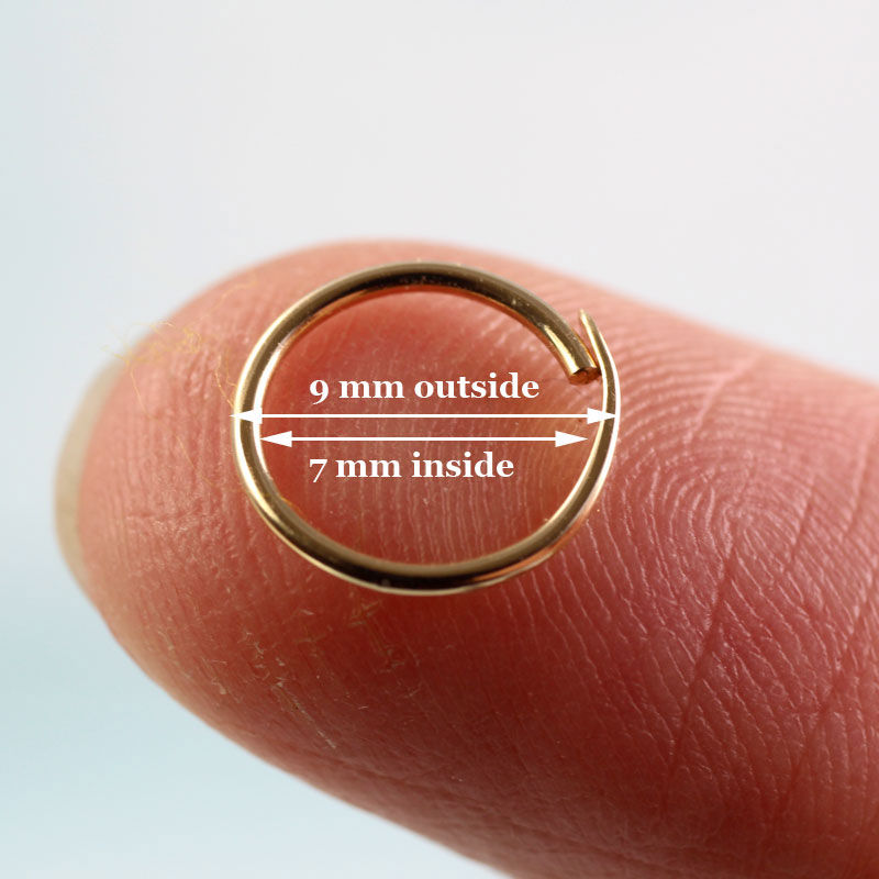 Thumbnail: Sleeper Hoop Earring  14k Gold Fill  Single 9mm