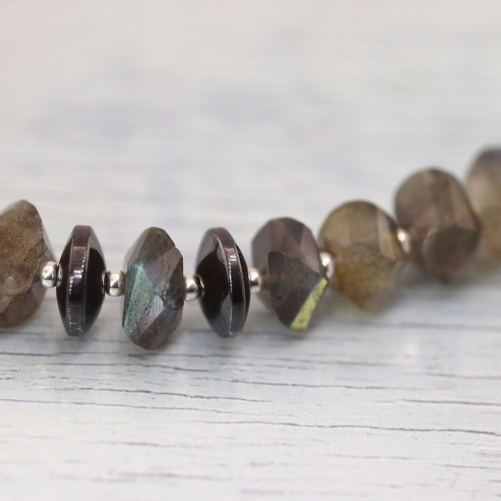 Thumbnail: Hematite and Labradorite bead necklace