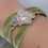 Thumbnail: Silver Ivy Bracelet - Velvet Ribbon Wrap