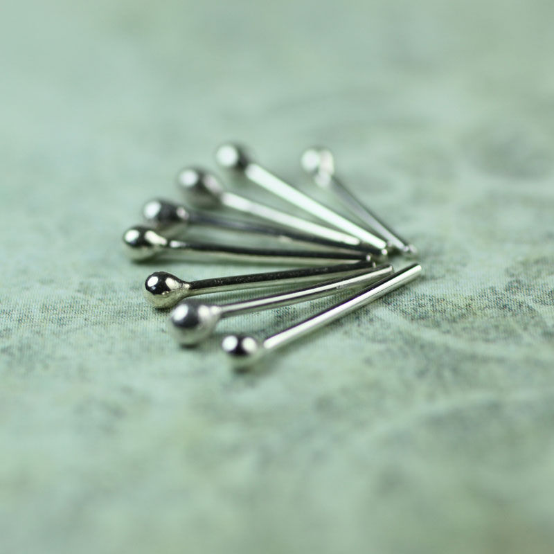 Thumbnail: Tiny Stud Earrings Silver Ball Studs  1 Pair