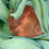 Thumbnail: Copper Bracelet Leaf pattern  Silk Ribbon Wrap