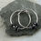 Thumbnail: Silver Hoops with Haematite beads