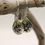 Thumbnail: Silver  Oak Leaf Earrings with Peridot Beads