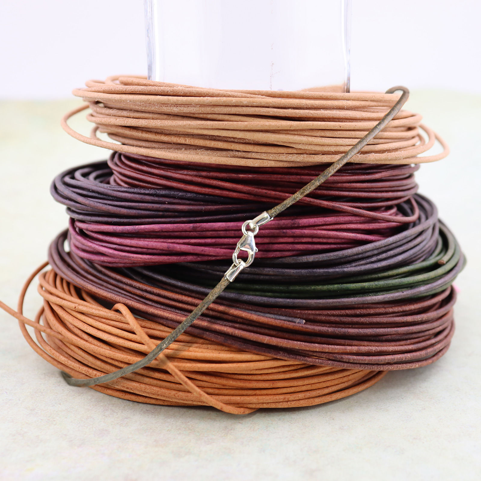 Leather Necklace with Clasp 1.5 mm Cord