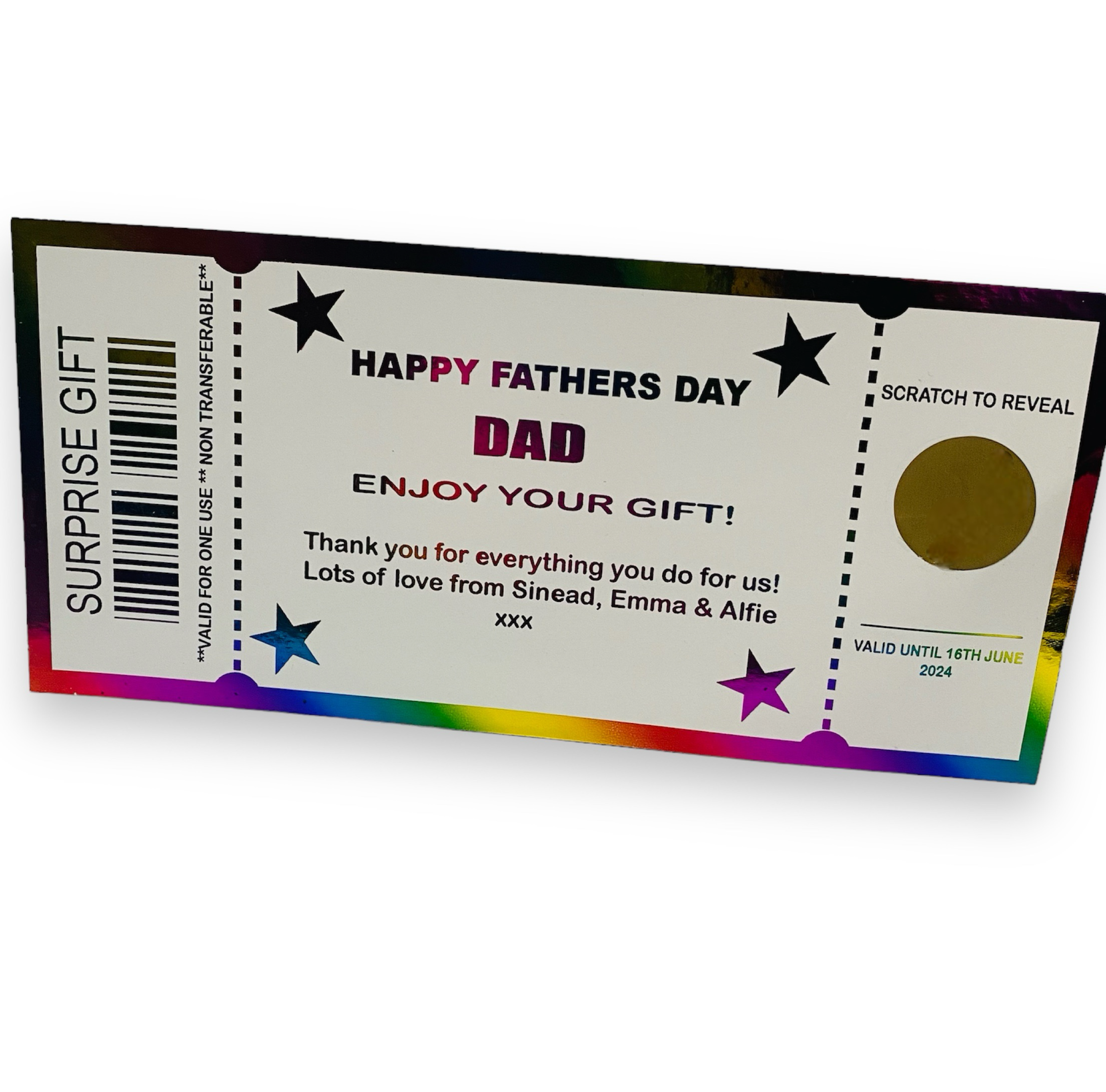 Personalised Father's Day Gift Voucher