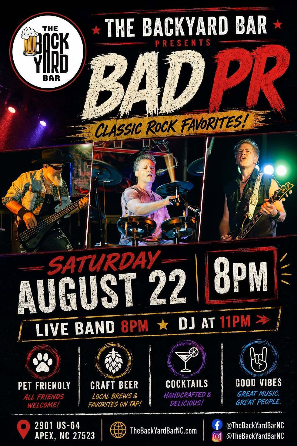 Bad PR - The Backyard Bar (Apex)