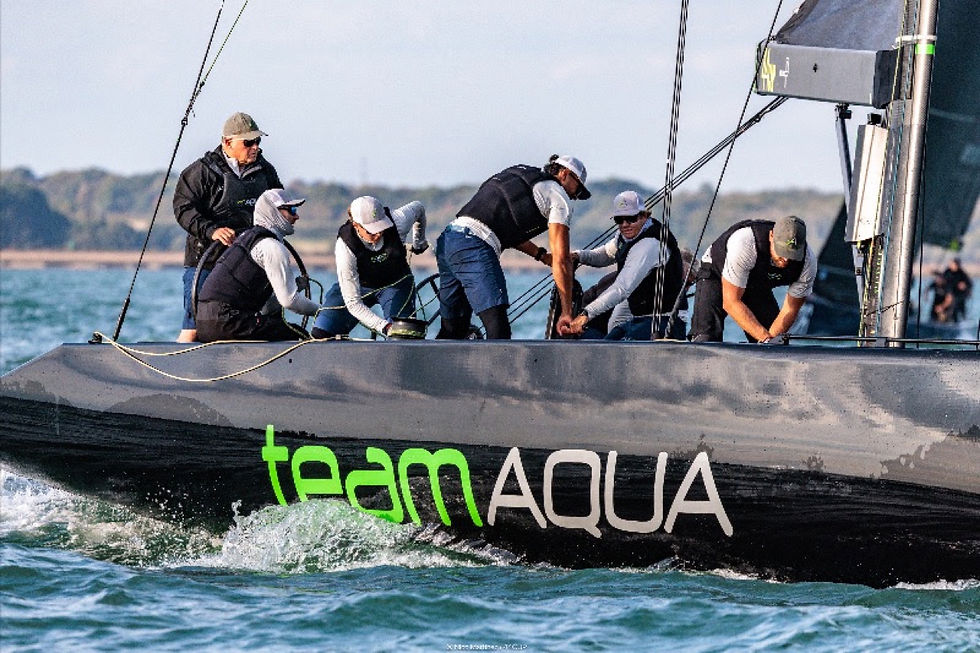 RC44 Team Aqua on the podium in Cowes and Porto Calero