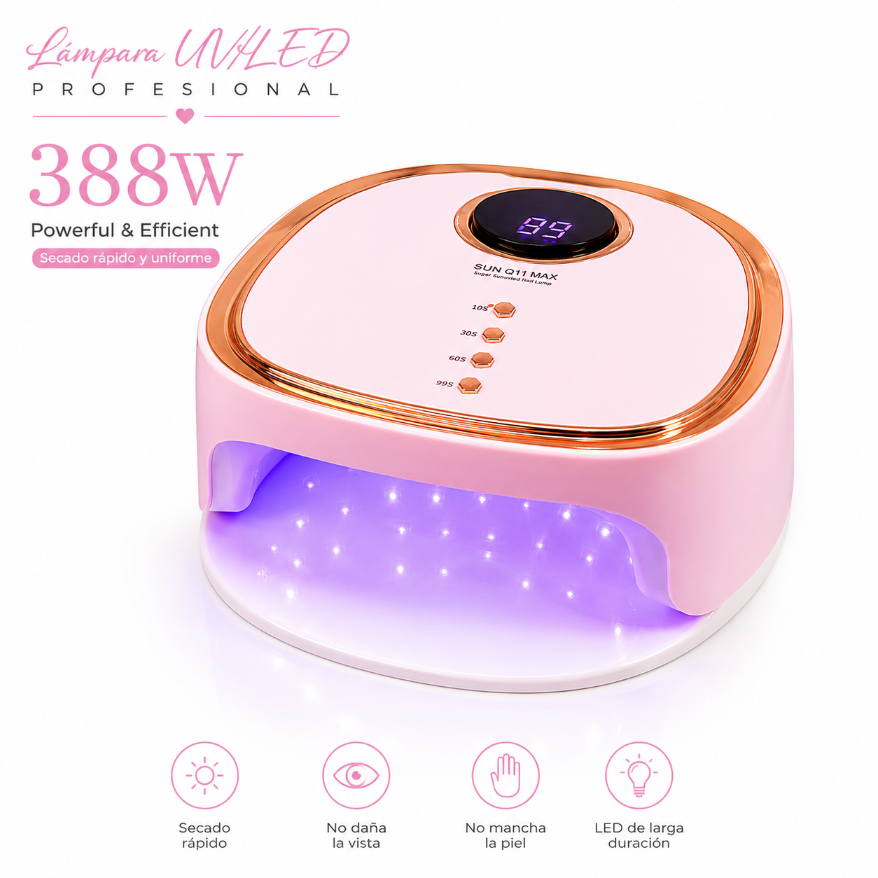 Lampara SUN G11 Max  388w Rosa My Lady Nails