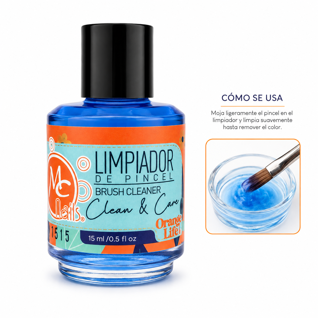 Limpiador de Pinceles Clean& care 15 ml MC Nails