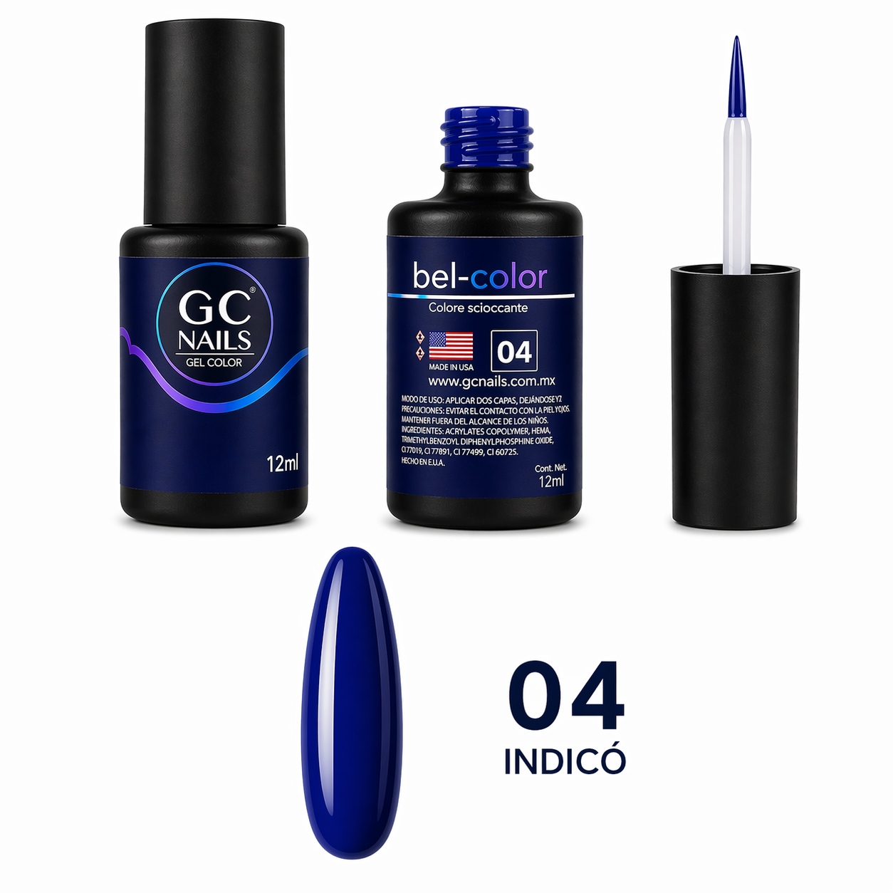 Gel nails Bel-color 12 ml INDICO 04 GC Nails