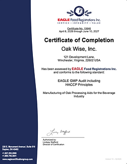 HACCP/GMP Certificate