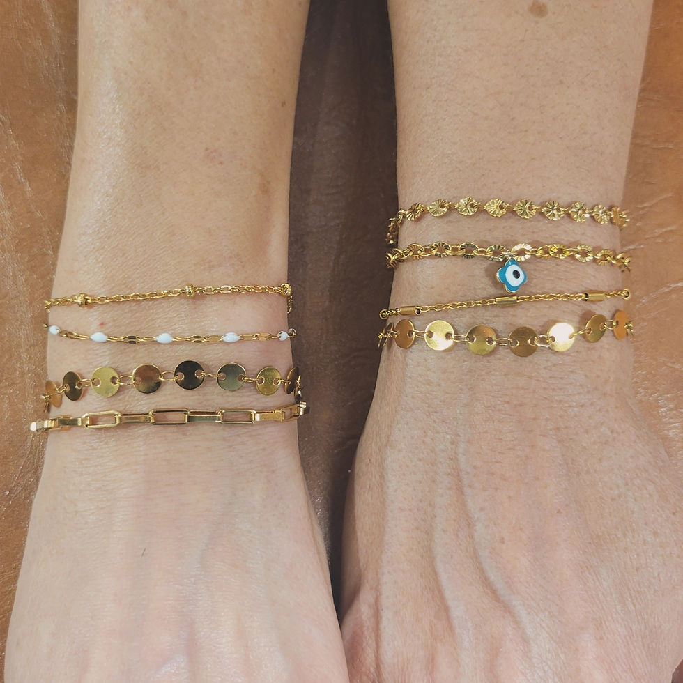 2 Gold Stacked Sets