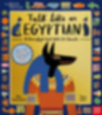 Egyptian-themed book cover with Anubis illustration, bold title "Talk Like an Egyptian", hieroglyphs border, and vibrant colors.