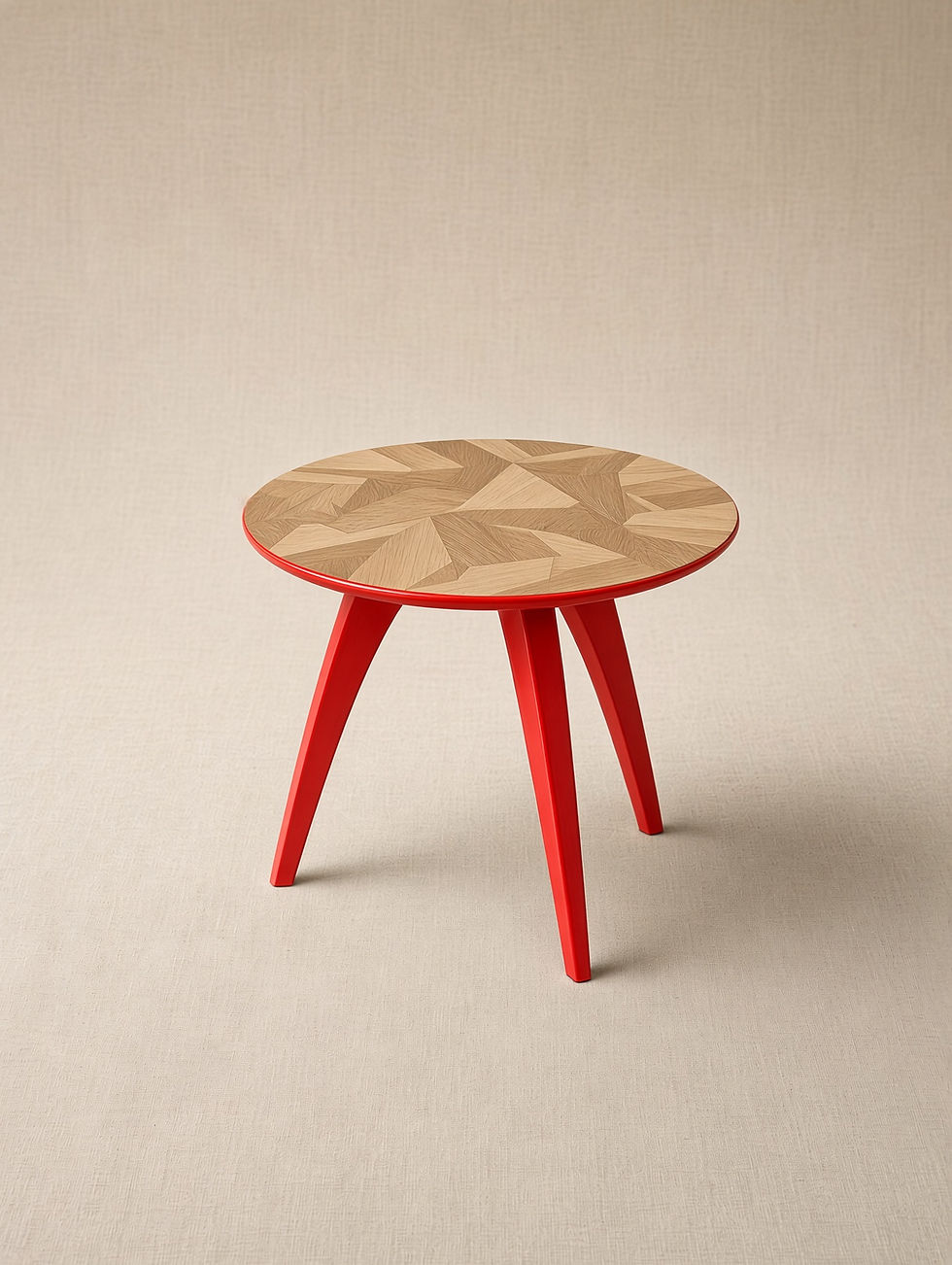 Miniature : Table d'Appoint Ronde · Motif asymétrique