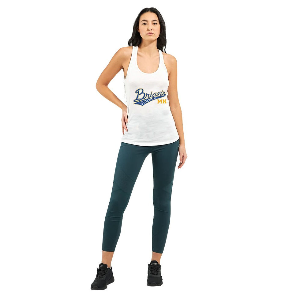 Thumbnail: Women's Tight Fit Racerback Tank Classic Logo