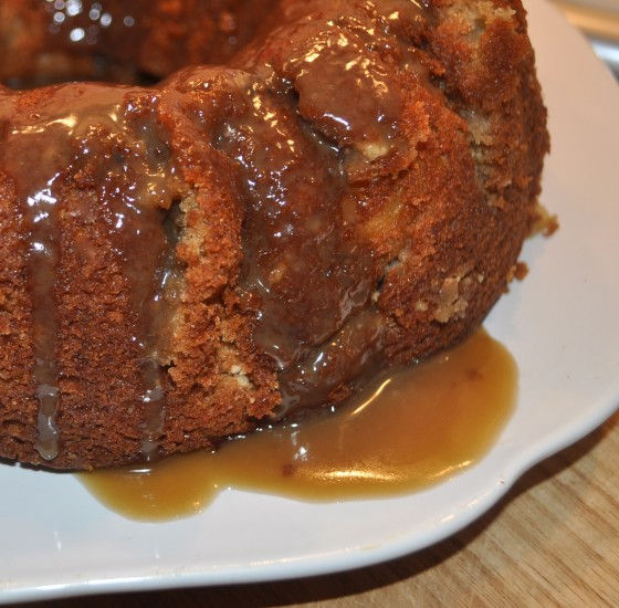 Apple Cake with Caramel Sauce